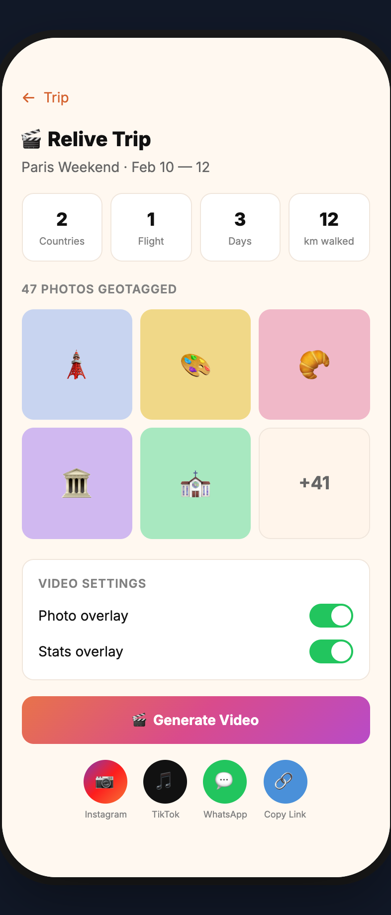 Trevoya Year in Review card